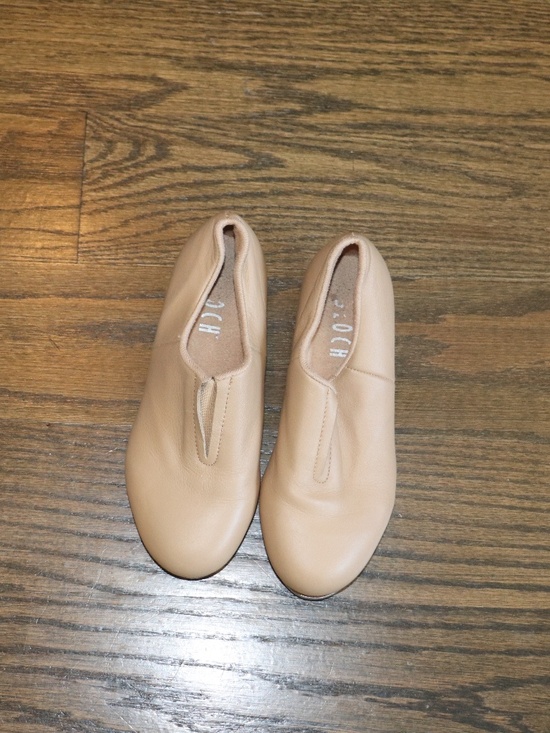 Bloch Shoes - Woman's Bloch Tap - Flex Leather Slip On Tap Dance Shoes Beige |Tan|Nude Size 1